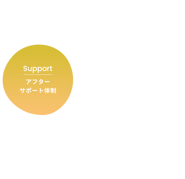 アフターサポート体制